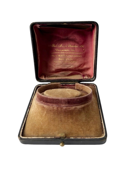 Antique German Bracelet Box Dresden Victoriastraße Watch Jewelry Case Large