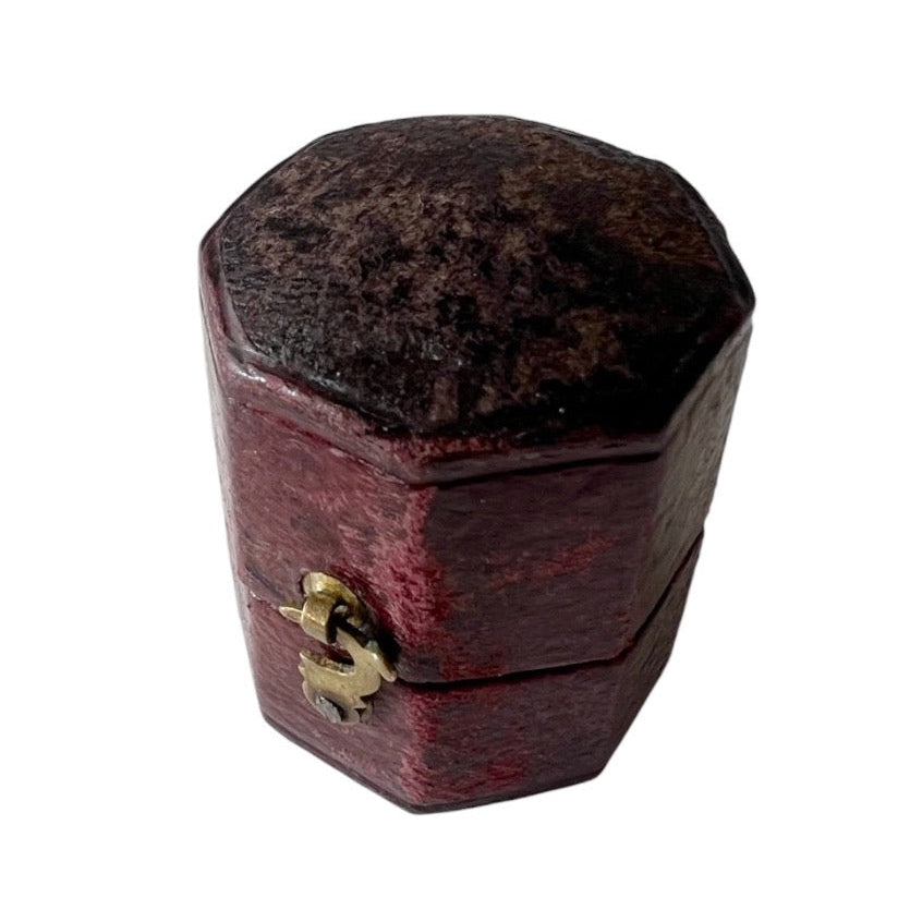 Antique Ring Box Ipswich Boby Jannings Octagonal Jewellery Case Victorian