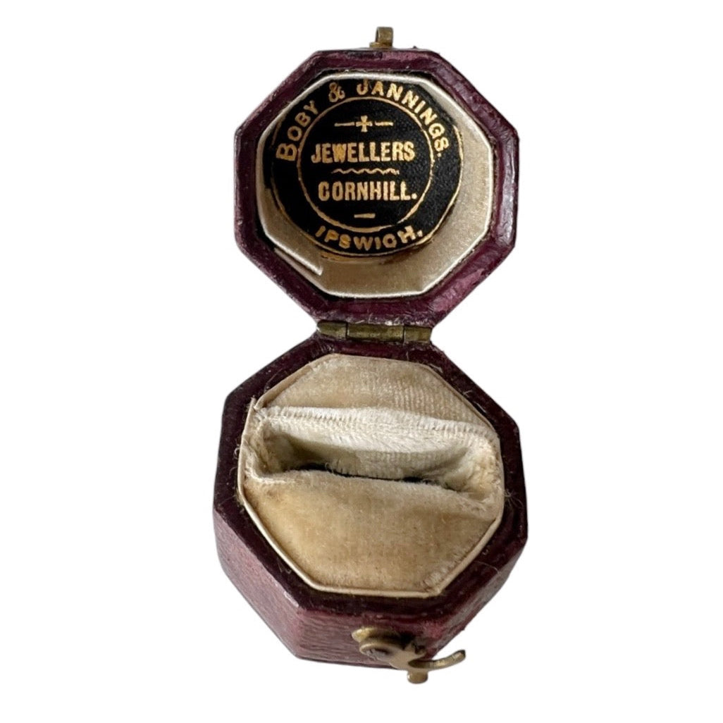 Antique Ring Box Ipswich Boby Jannings Octagonal Jewellery Case Victorian