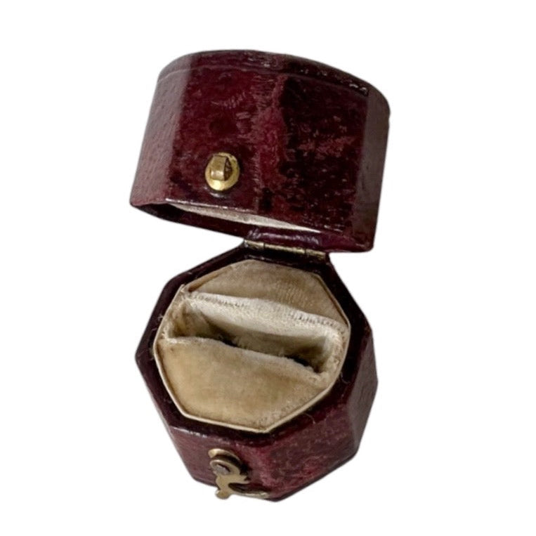Antique Ring Box Ipswich Boby Jannings Octagonal Jewellery Case Victorian