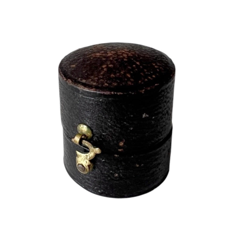 Antique Ring Box Newcastle Jeweller Small Victorian Round Jewellery Case