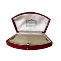 Antique Harrods London Necklace Box Red Leather Jewellery Case Pendant