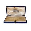 Antique Harrods London Blue Leather Jewellery Case