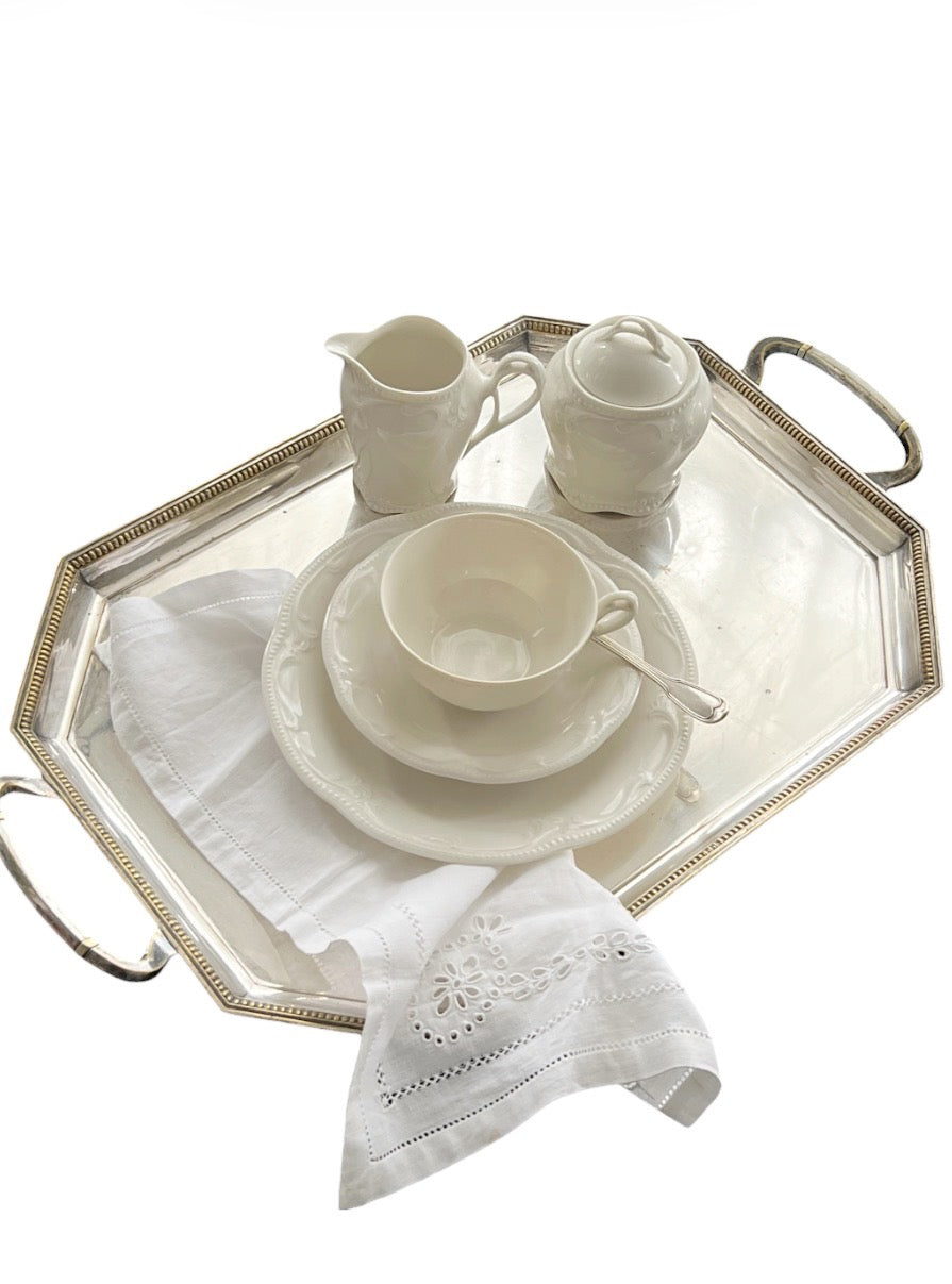 Antique Orivit Tray Silver Plated Large German Art Deco Serving Tray