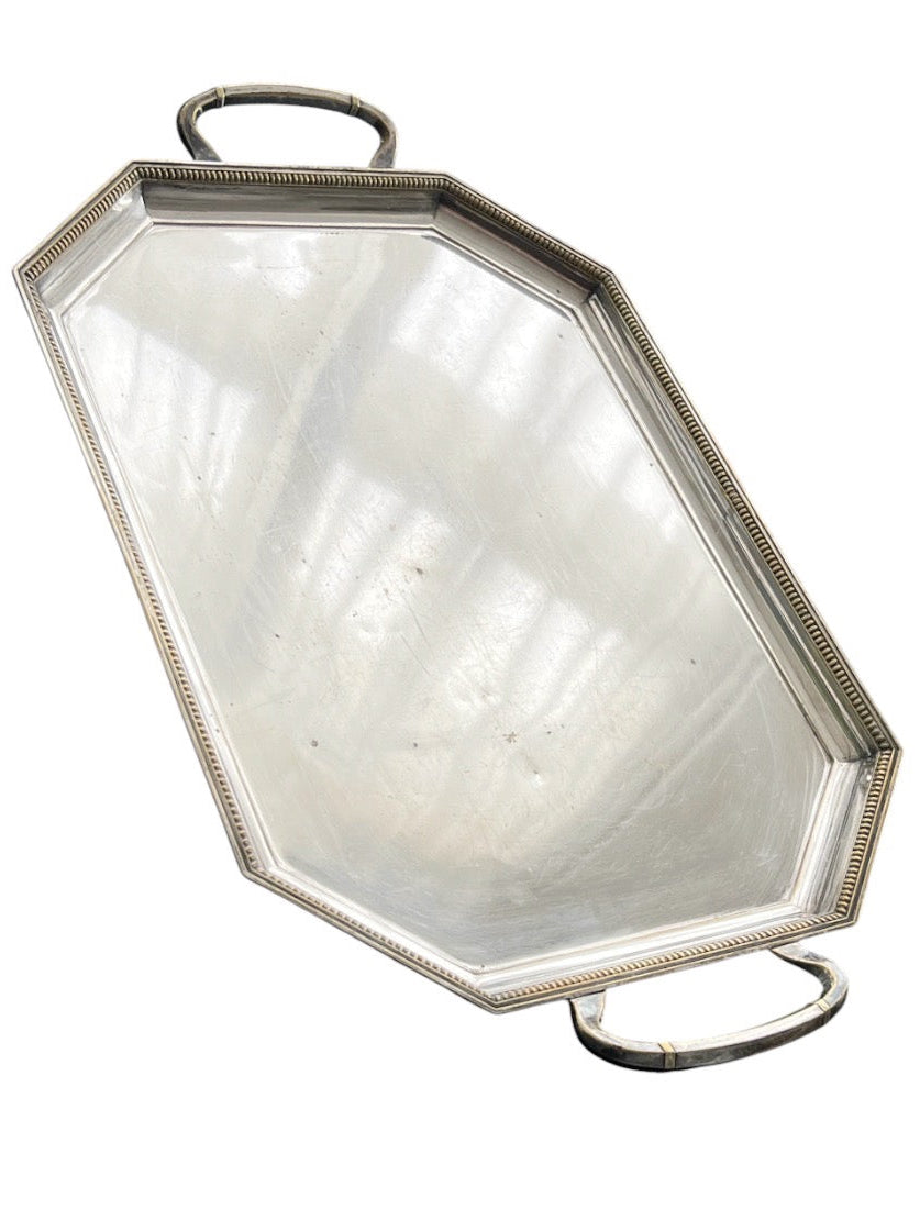Antique Orivit Tray Silver Plated Large German Art Deco Serving Tray