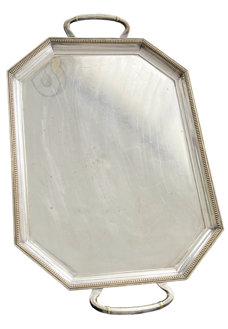 Antique Orivit Tray Silver Plated Large German Art Deco Serving Tray