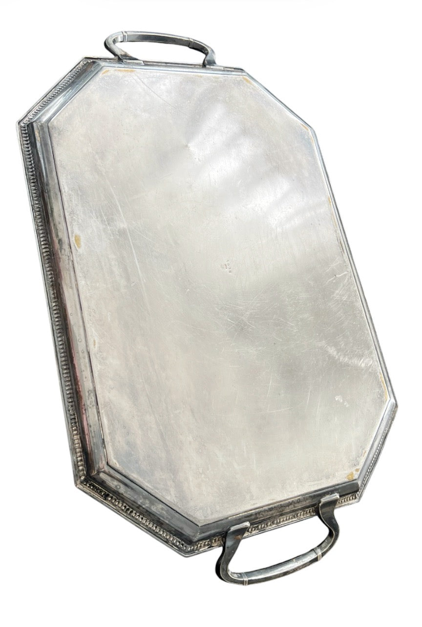 Antique Orivit Tray Silver Plated Large German Art Deco Serving Tray