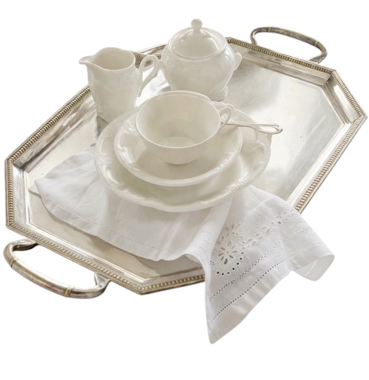 Antique Orivit Tray Silver Plated Large German Art Deco Serving Tray