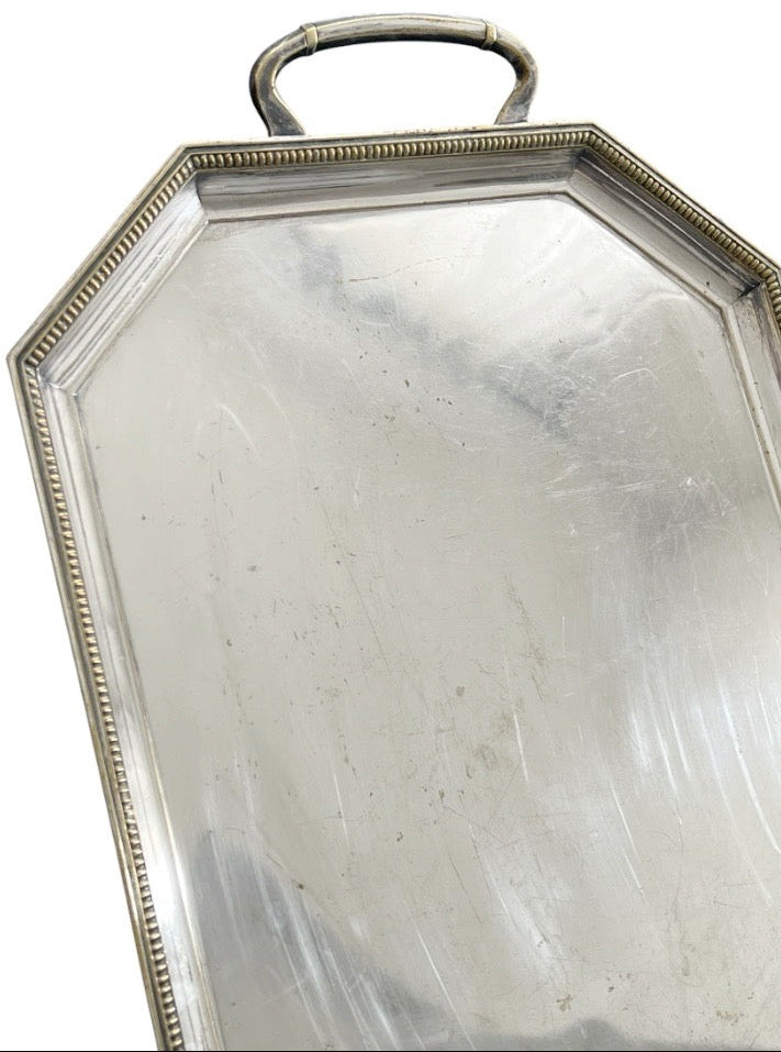 Antique Orivit Tray Silver Plated Large German Art Deco Serving Tray