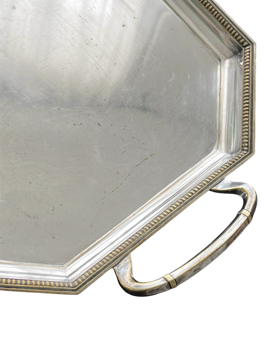 Antique Orivit Tray Silver Plated Large German Art Deco Serving Tray