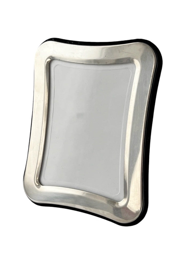 Vintage Silver Plated Photo Frame, Curved Modernist Frame