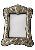 Art Nouveau Silver Plated Photo Frame Floral Relief