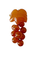 Vintage Baltic Amber Currant Berry Brooch USSR Kaliningrad Honey Amber Pin