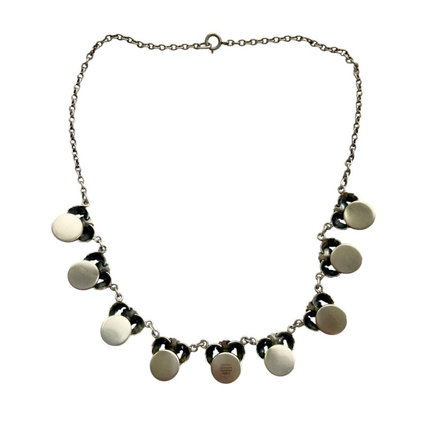 Vintage Baltic Amber Necklace, Daisy Design, Sterling Silver, Danish Modernist, Niels Erik From