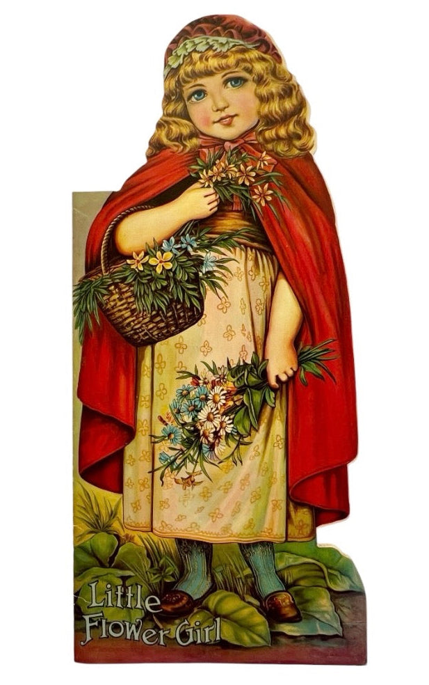 Vintage Merrimack Little Flower Girl Die Cut Nursery Rhyme Book