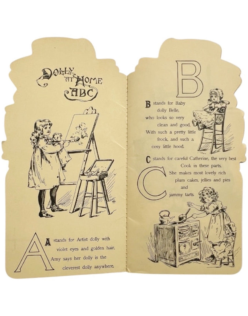 Vintage Merrimack Dolly At Home ABC Die Cut Children’s Book