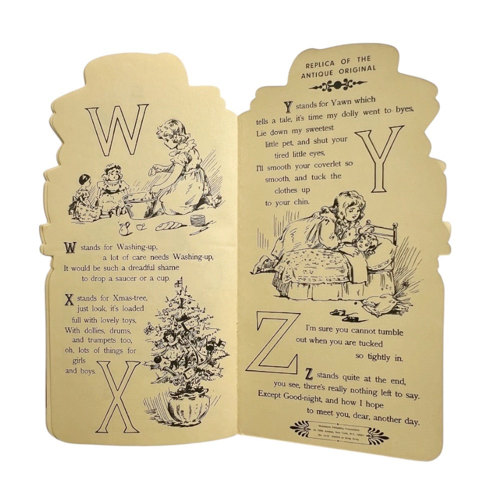 Vintage Merrimack Dolly At Home ABC Die Cut Children’s Book