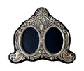 Britannia Silver Double Photo Frame, RBB London 1987, Oval Portrait Frame