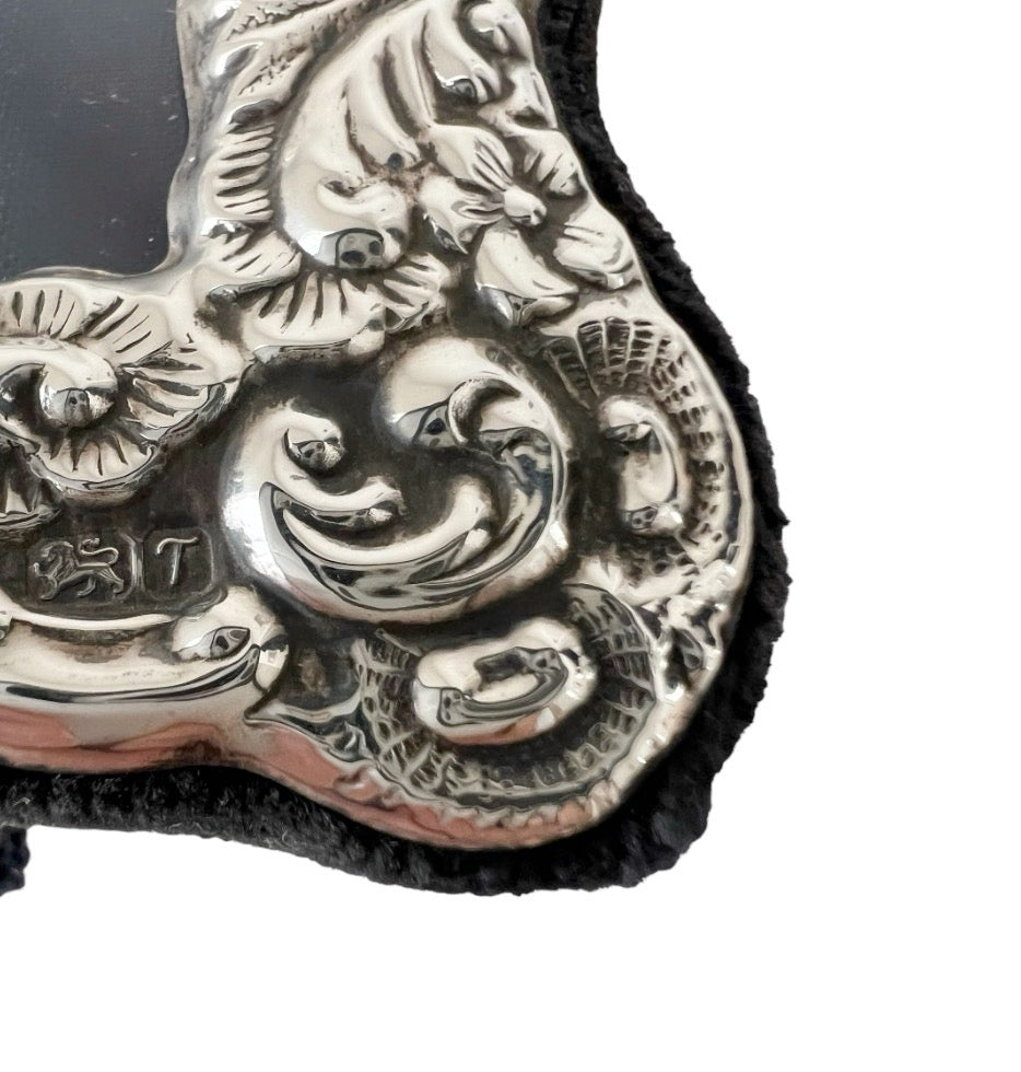 Carr’s Sheffield Sterling Photo Frame, 1993, Floral Scroll Design