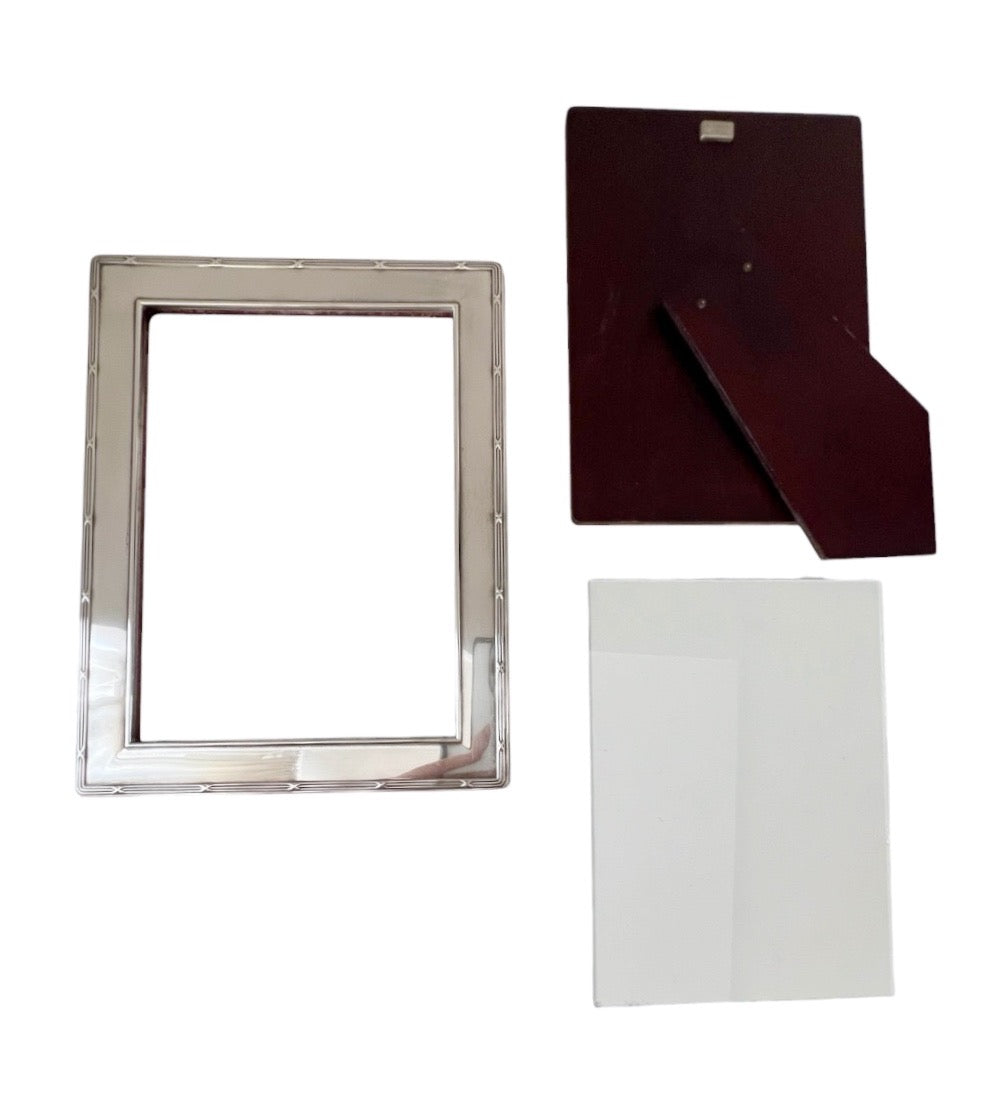 Carr’s Sheffield Sterling Photo Frame, 2003, Large Wood Back