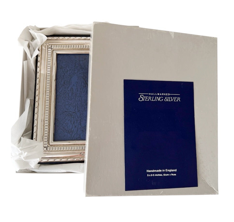 Carr’s Sheffield Sterling Photo Frame, 1990, Original Box