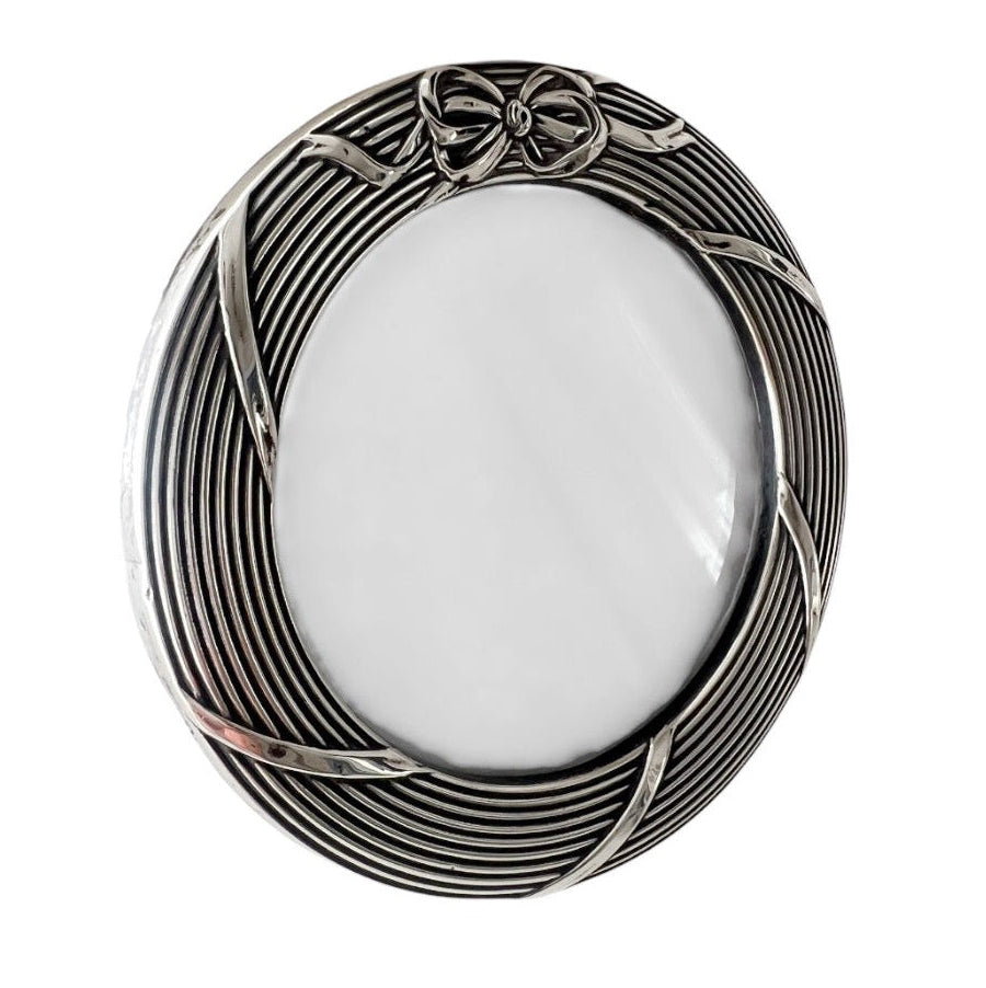 Antique Edwardian Sterling Silver Round Photo Frame, Birmingham 1911