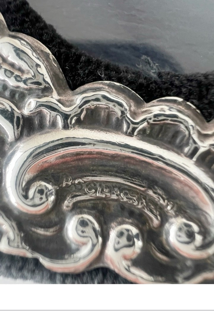Keyford Sterling Silver Mini Photo Frame, London 1989, Scroll Design