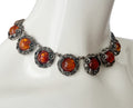 Vintage Baltic Amber Necklace, Sterling Silver, Danish Modernist, Niels Erik From