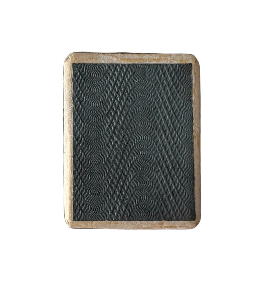 Vintage Blue Grey Cardboard Ring Box