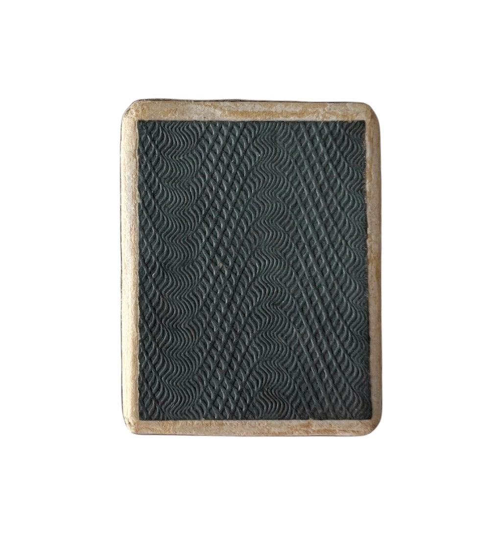 Vintage Blue Grey Cardboard Ring Box