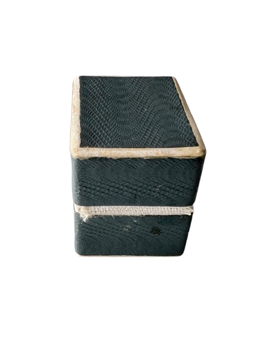 Vintage Blue Grey Cardboard Ring Box