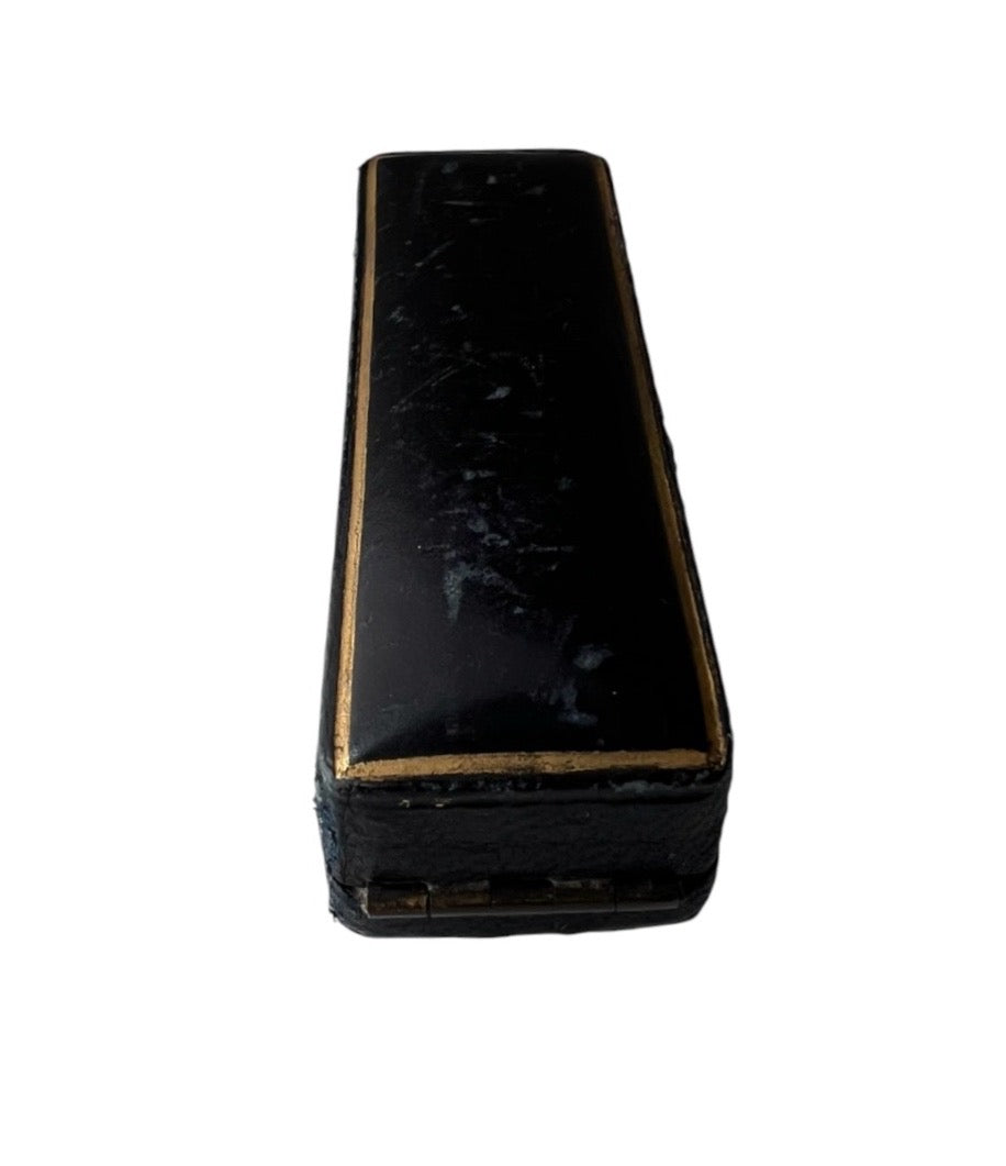 Antique Burton & Elliott Leather Pin Box