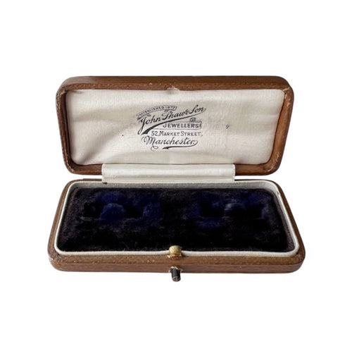 Antique John Shaw & Son Leather Jewellery Box