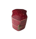 Antique Red Leather Ring Jewellery Presentation Box, Vintage Proposal Display Holder