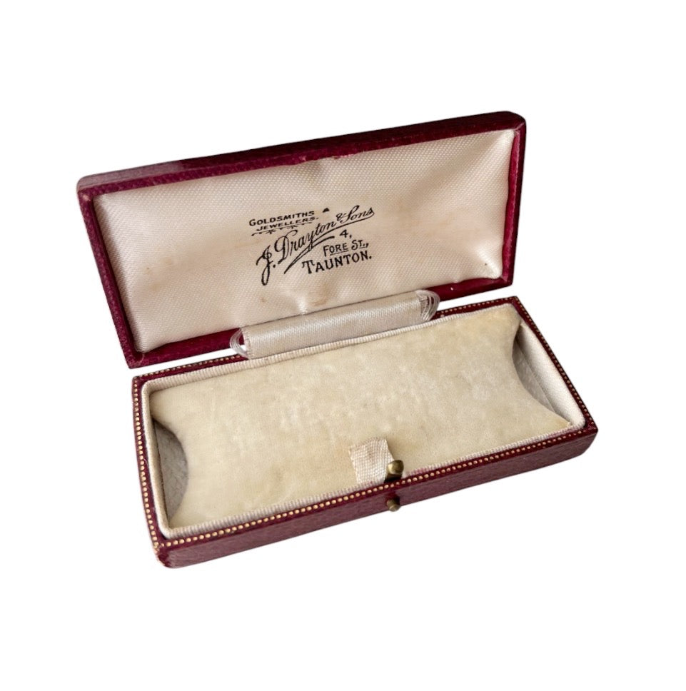 Antique J Drayton & Sons Bracelet Jewellery Box, Taunton Presentation Case