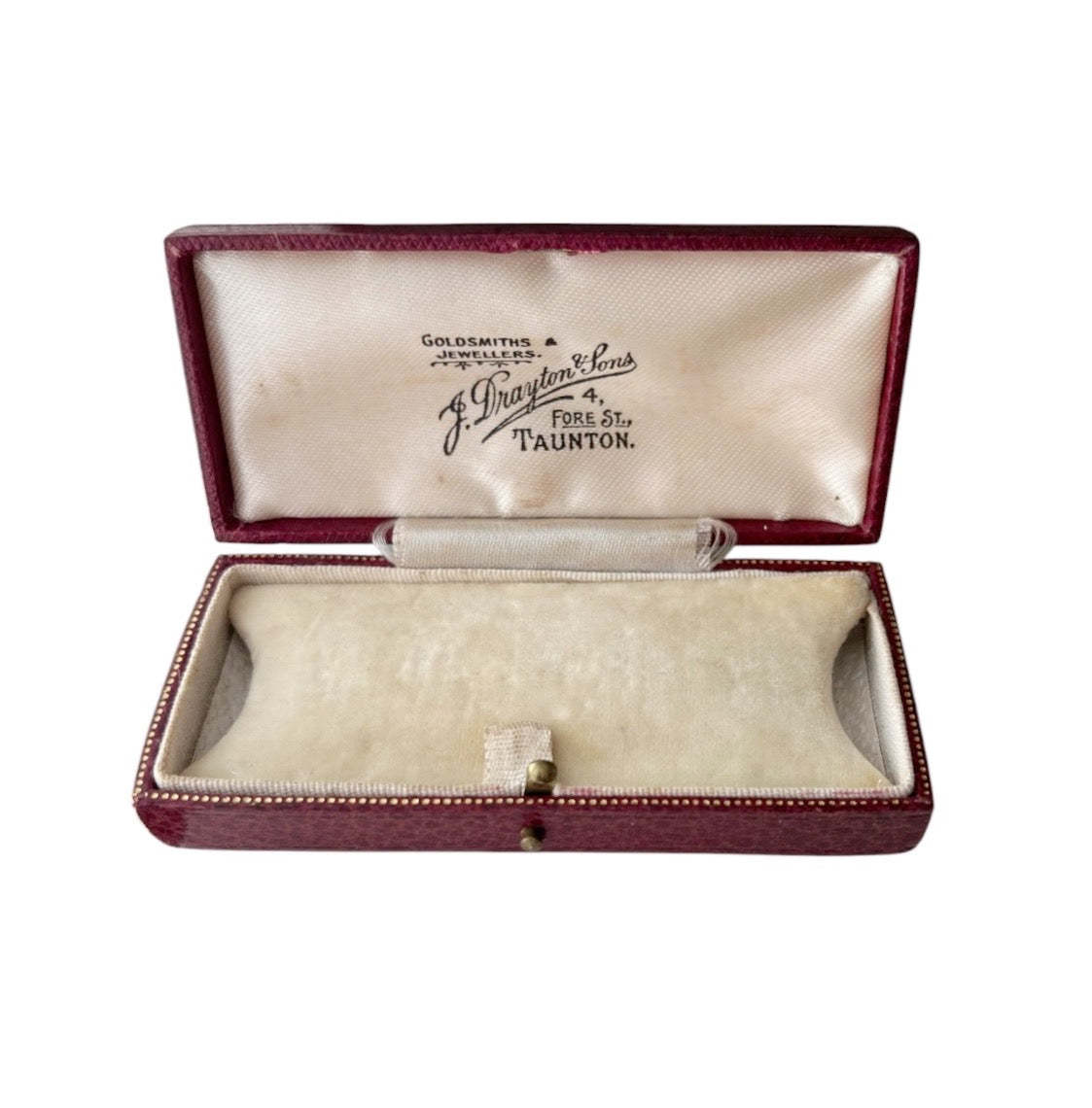 Antique J Drayton & Sons Bracelet Jewellery Box, Taunton Presentation Case