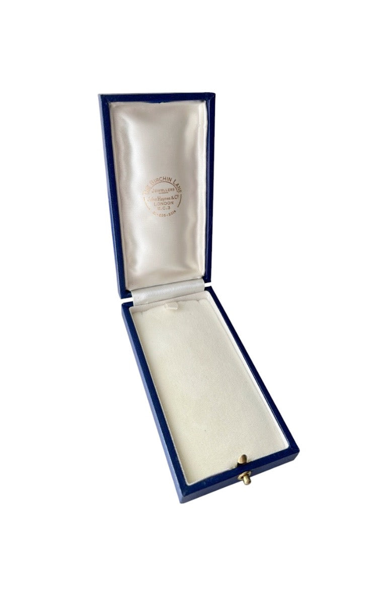Vintage John Haynes & Co Jewellery Presentation Box, Birchin Lane London