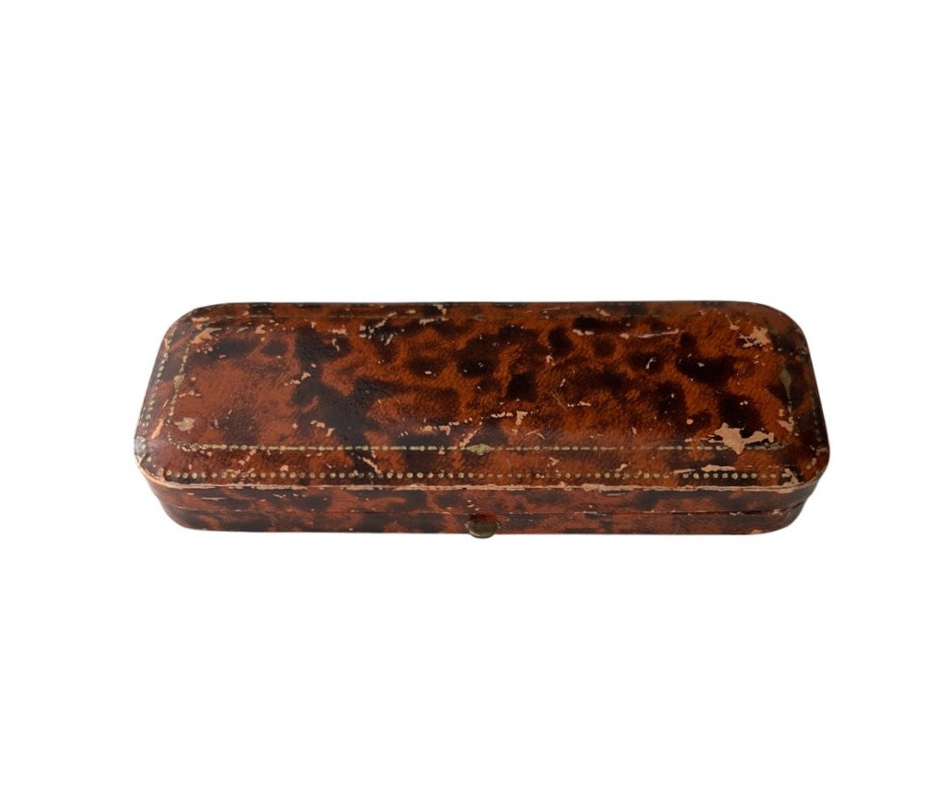 Antique James Carr Aberdeen Jewellery Presentation Box, Blue Velvet Interior