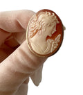 Antique Victorian  9ct Gold Shell Cameo Brooch Pendant