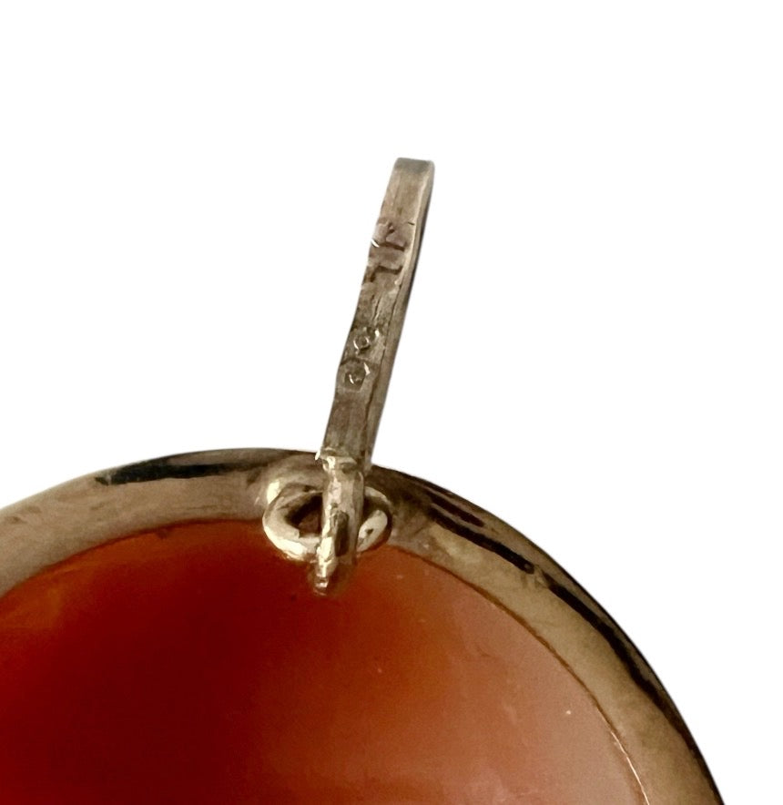 Antique Victorian  9ct Gold Shell Cameo Brooch Pendant