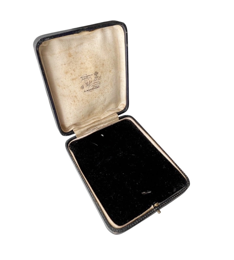 Antique Watch Box , W Pyke & Son Birkenhead, Silk Lined Presentation Case