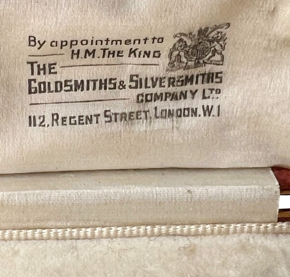 Antique Goldsmiths & Silversmiths Red Jewellery Box