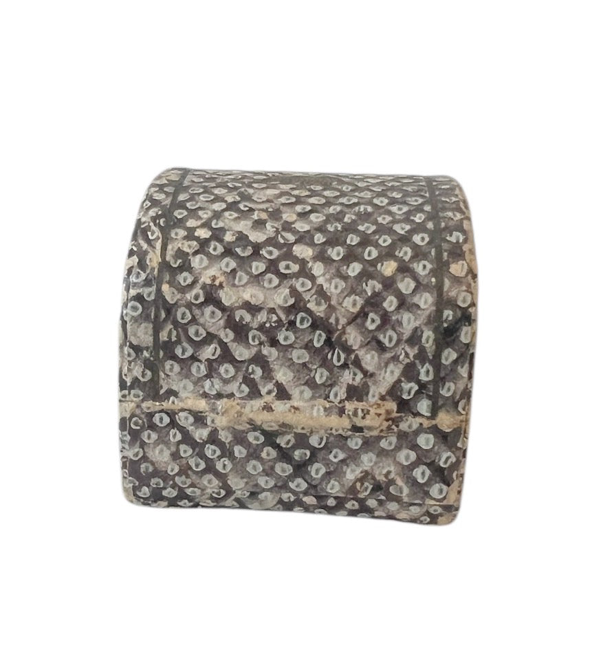 Antique Shagreen Ring Box Stingray Skin Jewellery Presentation Case Edwardian