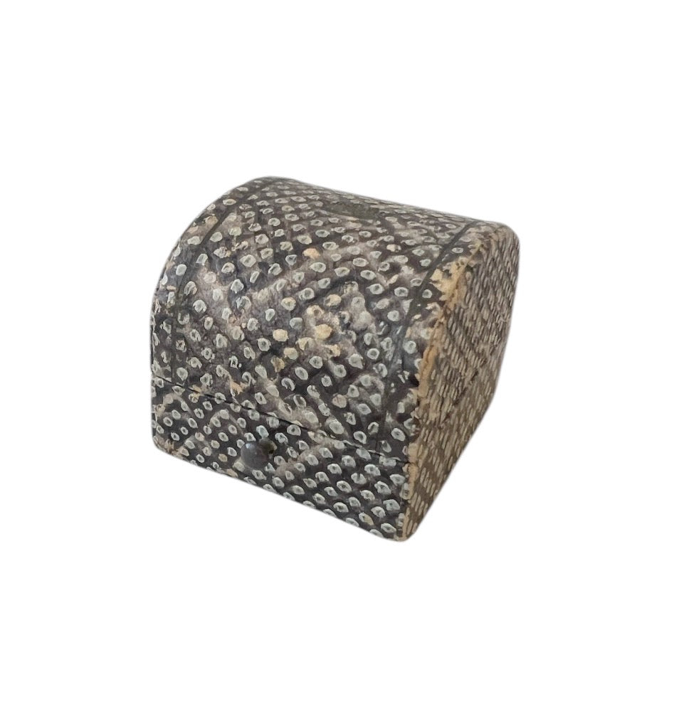 Antique Shagreen Ring Box Stingray Skin Jewellery Presentation Case Edwardian