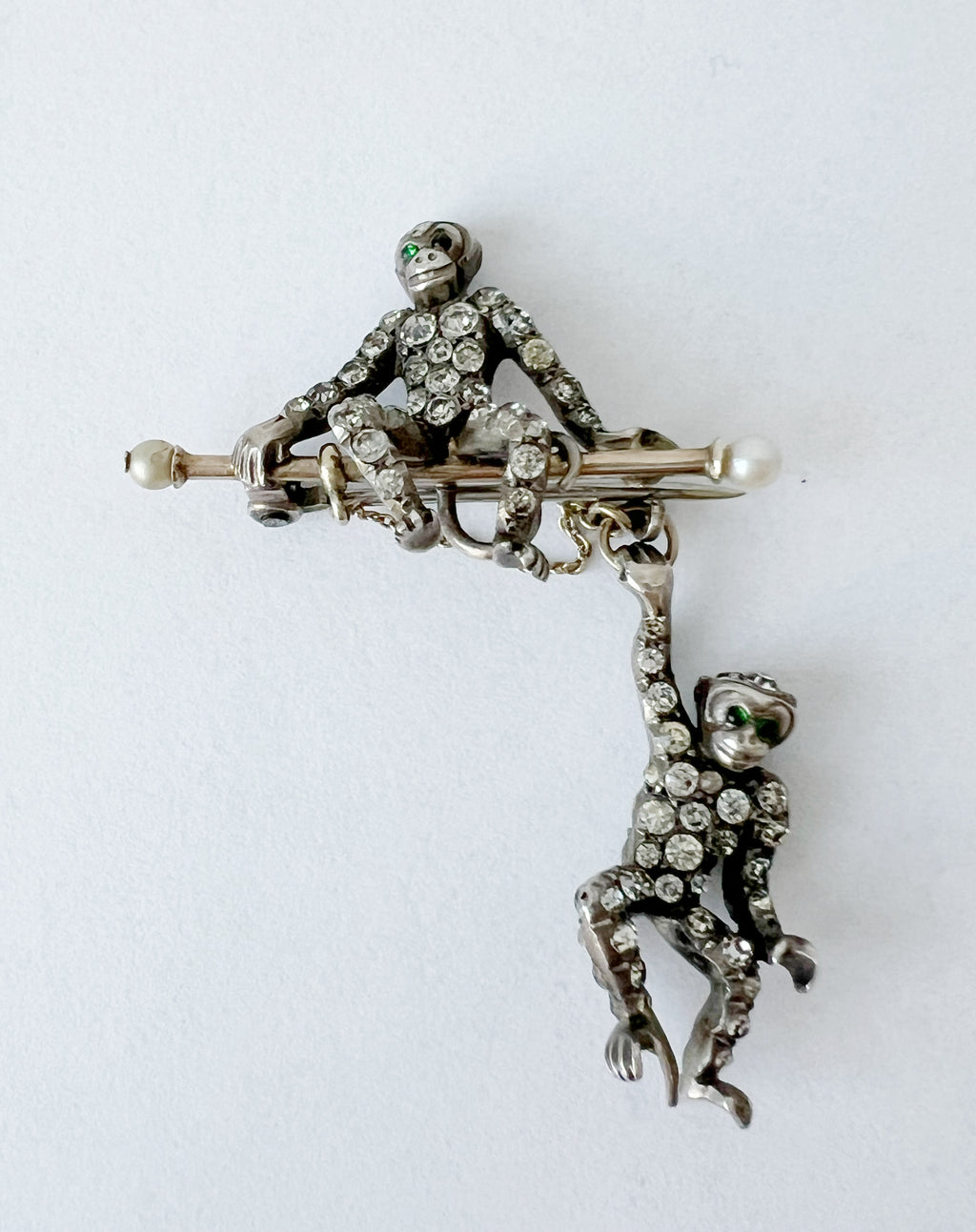 Art Deco Monkey Brooch, Sterling Silver KP 925, Knoll & Pregizer, c.1920s–30s