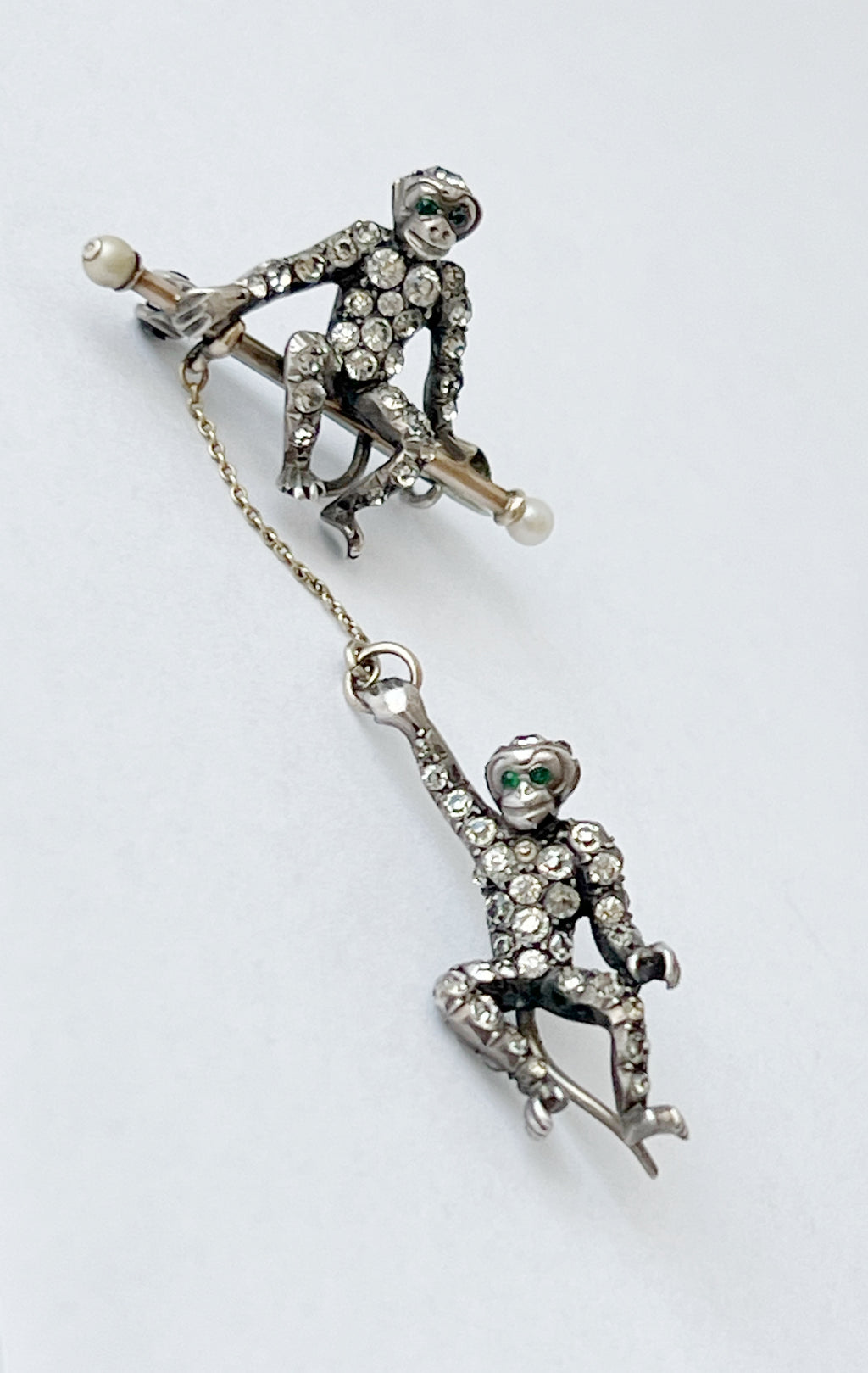 Art Deco Monkey Brooch, Sterling Silver KP 925, Knoll & Pregizer, c.1920s–30s