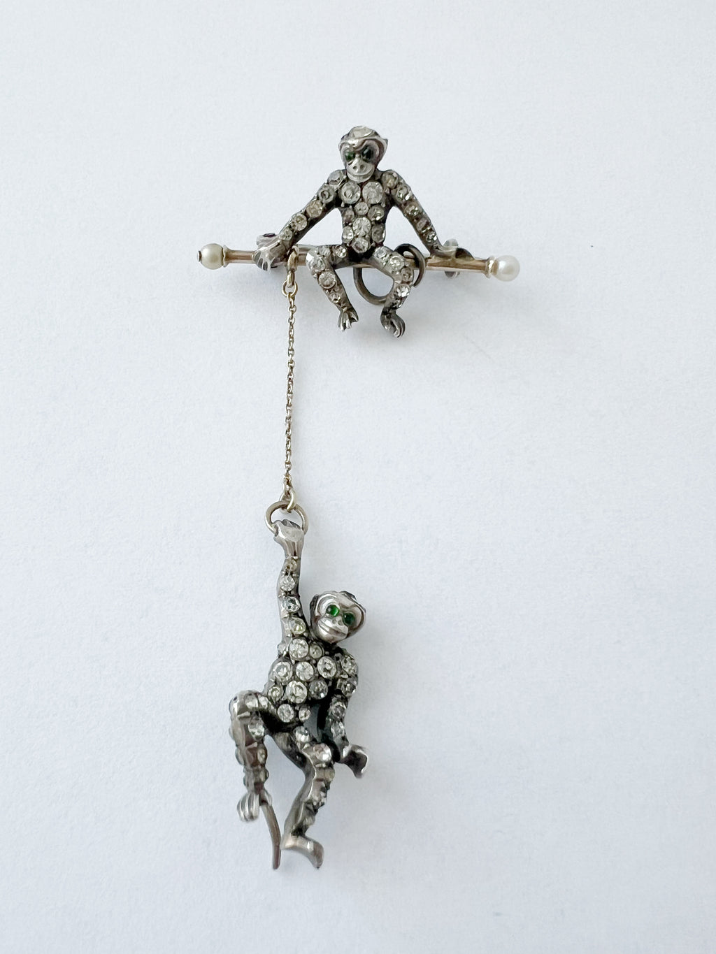 Art Deco Monkey Brooch, Sterling Silver KP 925, Knoll & Pregizer, c.1920s–30s