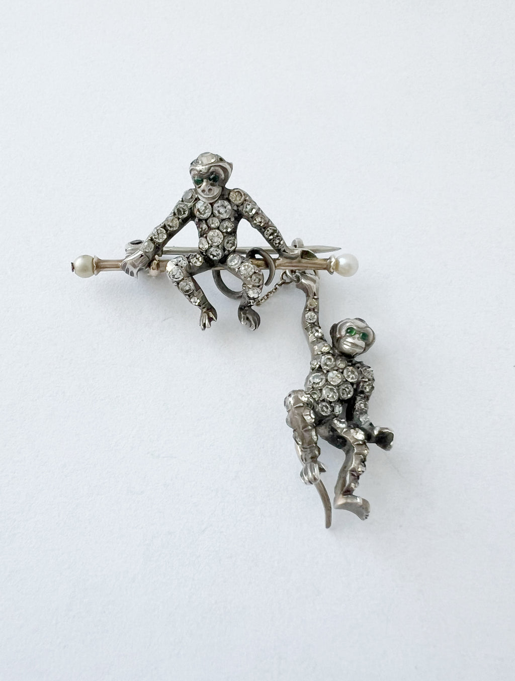 Art Deco Monkey Brooch, Sterling Silver KP 925, Knoll & Pregizer, c.1920s–30s