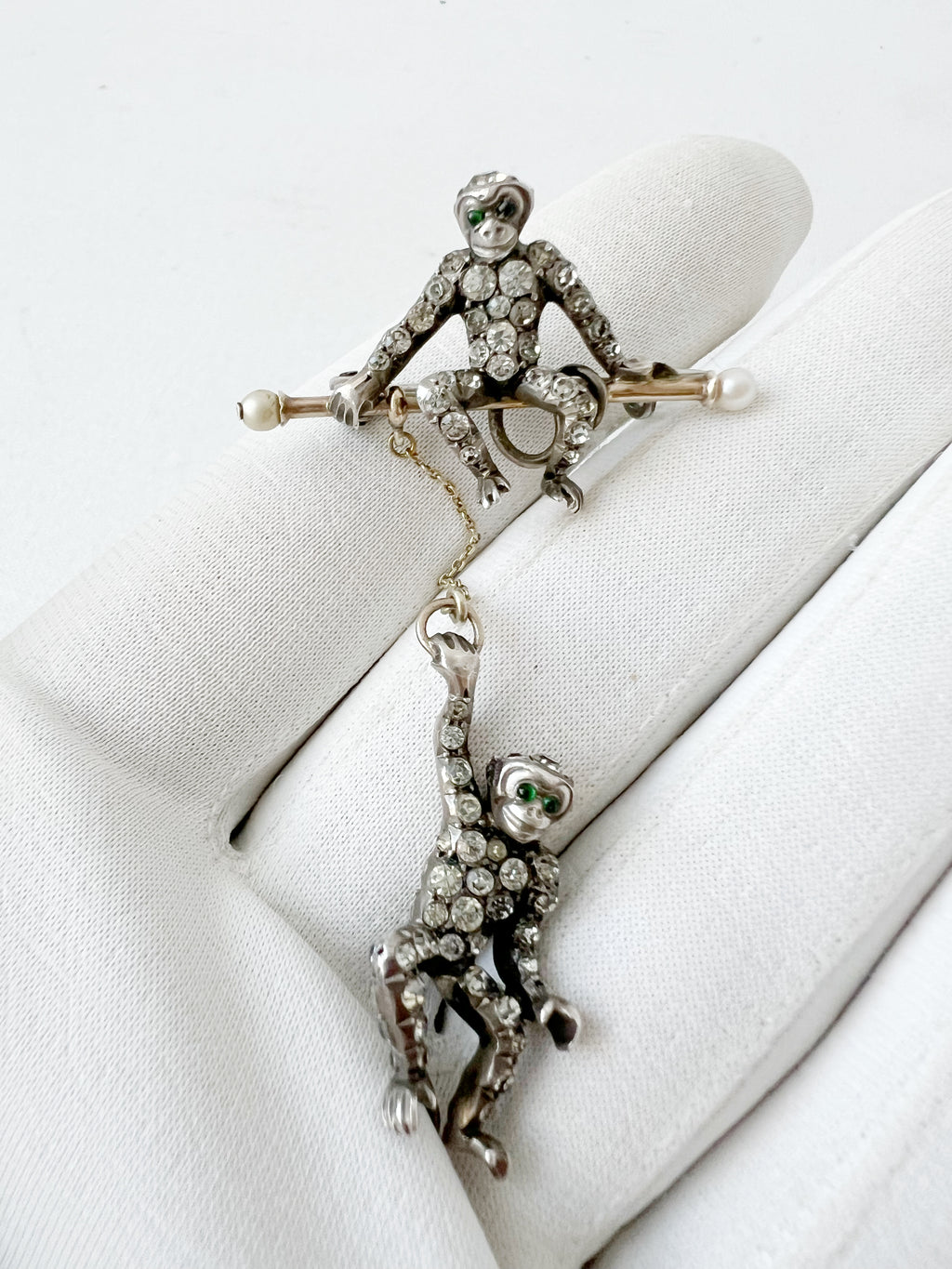 Art Deco Monkey Brooch, Sterling Silver KP 925, Knoll & Pregizer, c.1920s–30s