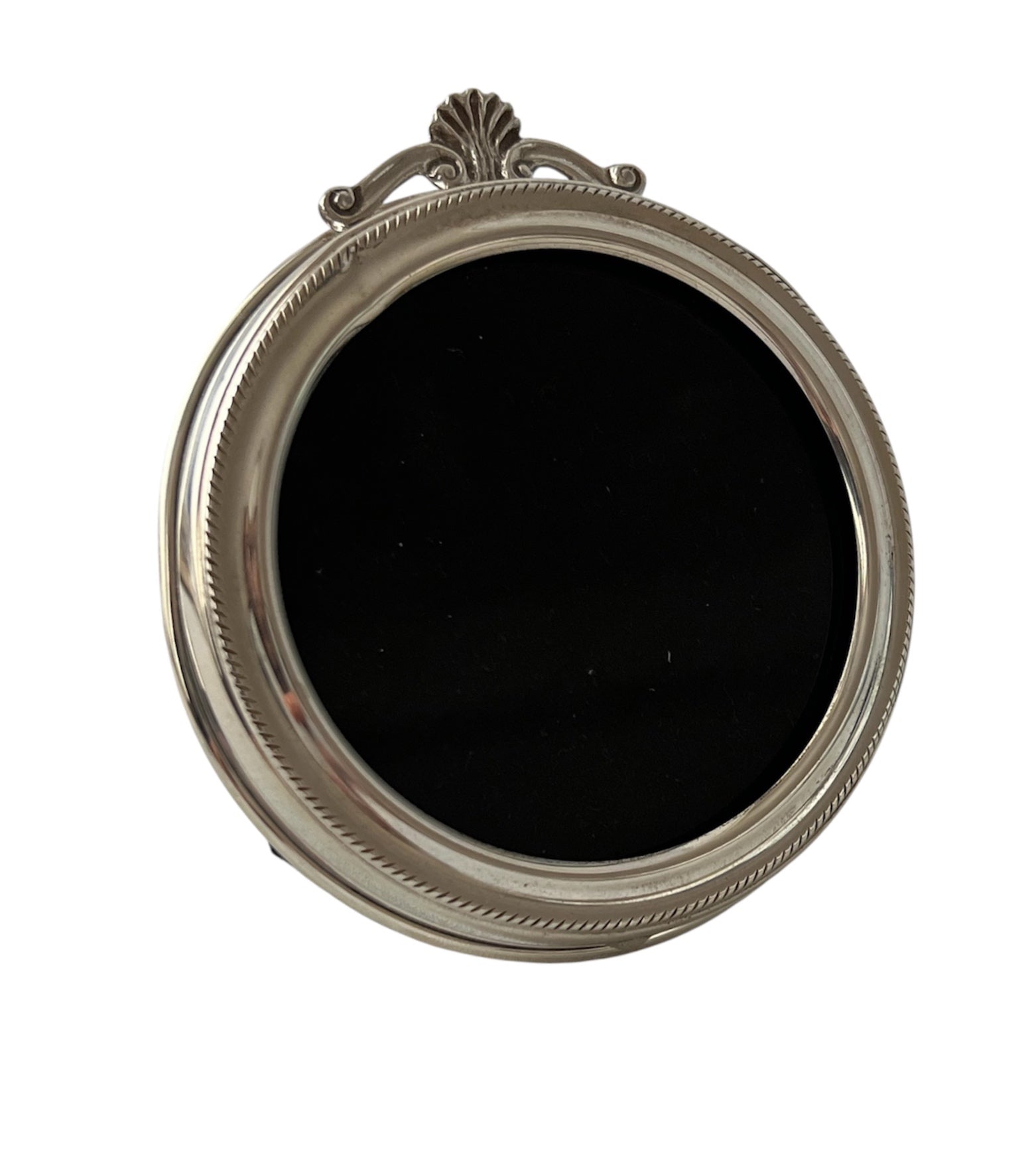 Sterling Silver Round Photo Frame Birmingham L.J.Millington Hallmarked